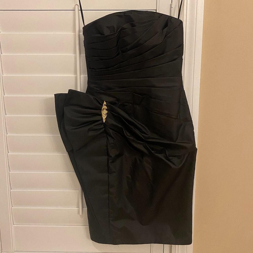 Vintage Rouched Little Black Dress